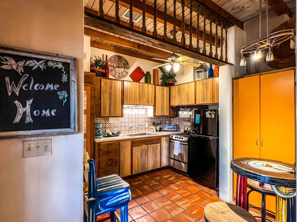 Full kitchen with everything to make it feel like home.