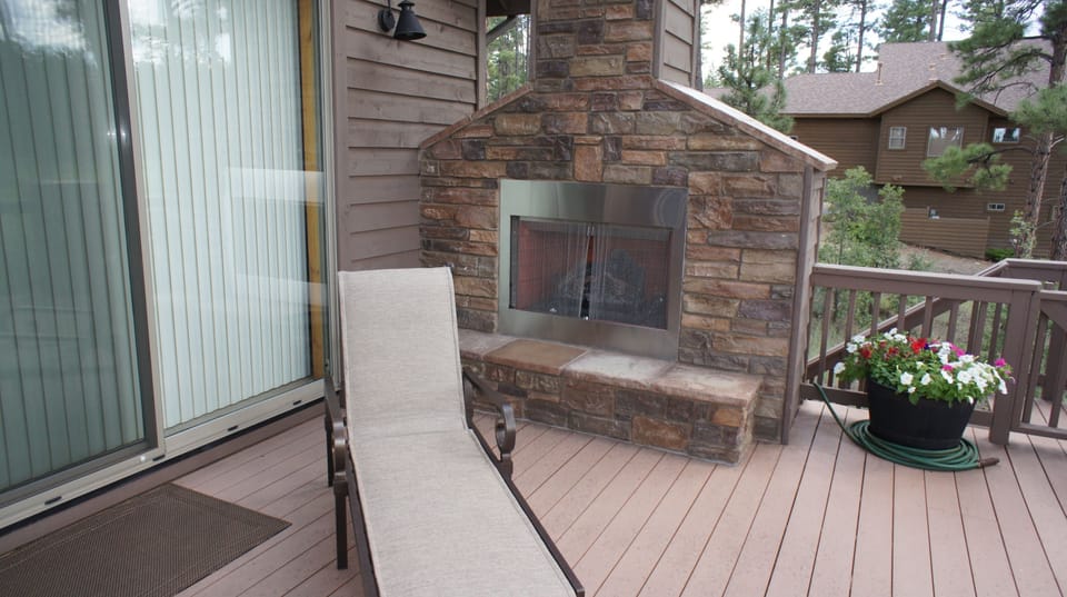 Upstairs Deck w/ Gas Fireplace
