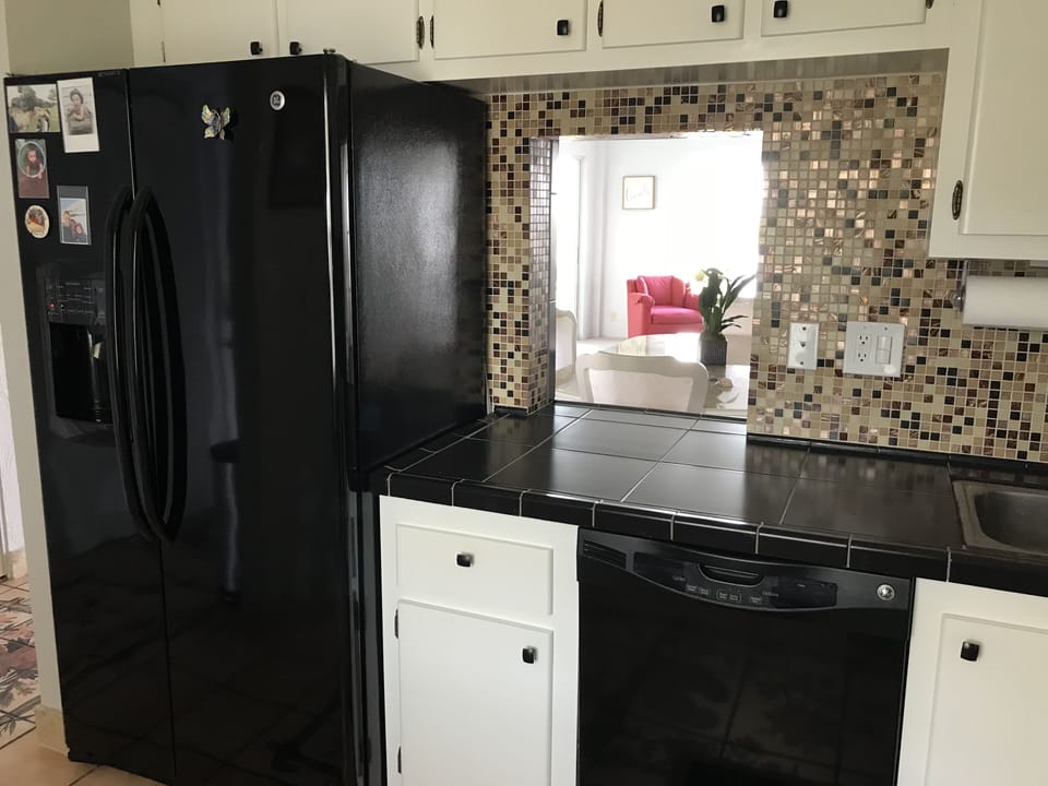 Kitchen with Pass-through window to Dining Room