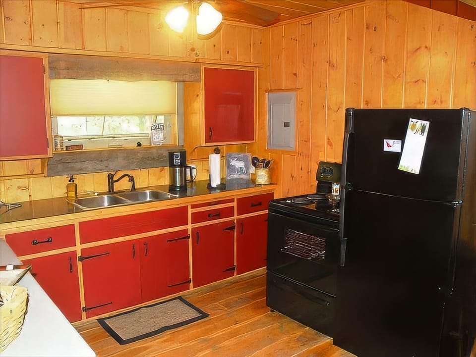 Mini-Moose Cabin - Kitchen with all essential appliances and gadgets for cooking