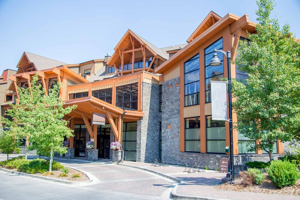 The front entrance of the resort