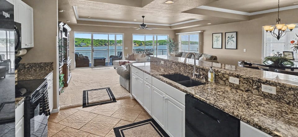 Kitchen view of the lake