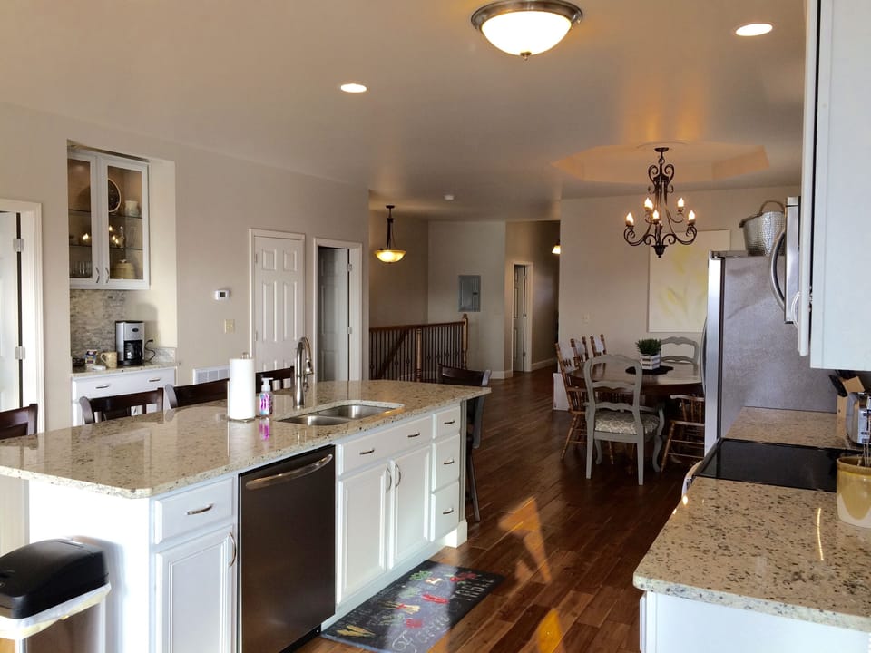 both kitchens are well equipped for the chef in the family