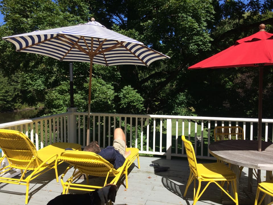Sun deck overlooking property off master bedroom.