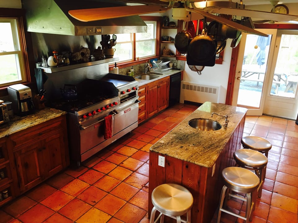 Kitchen with Vulcan stove.
