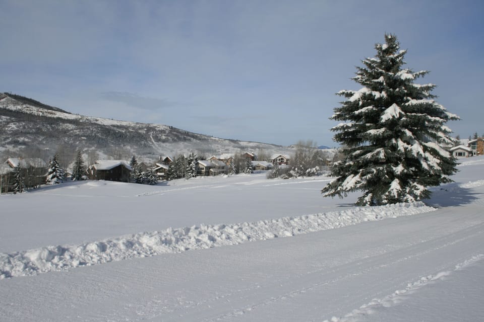 Golf Course becomes groomed cross country course in winter