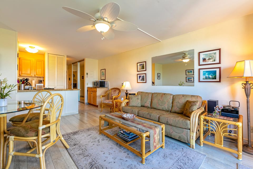 Living room and kitchen