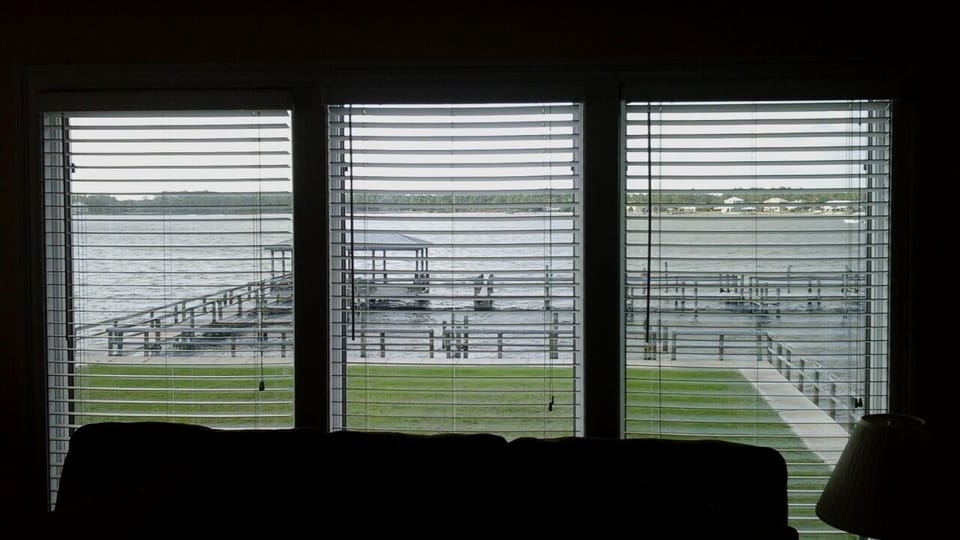 View of Little Lagoon and pier from living room