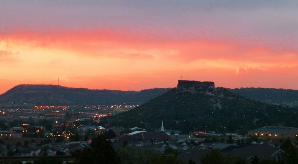 Views of "The Rock"...fireworks all over town on 4th of July and Star Lighting.