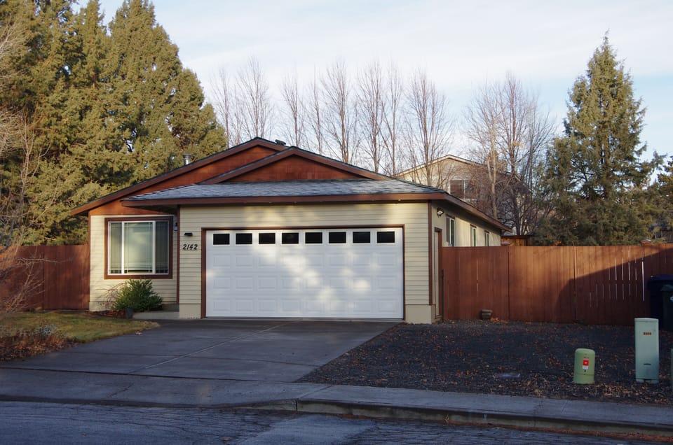 Garage and parking area