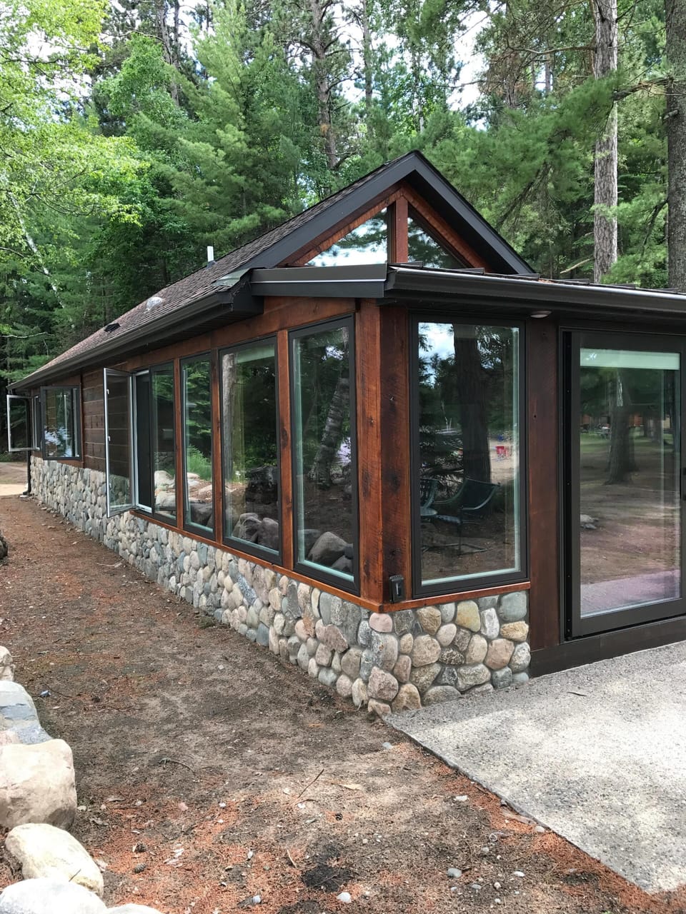 Juniper - Windows giving you a panoramic view of Big Sand Lake
