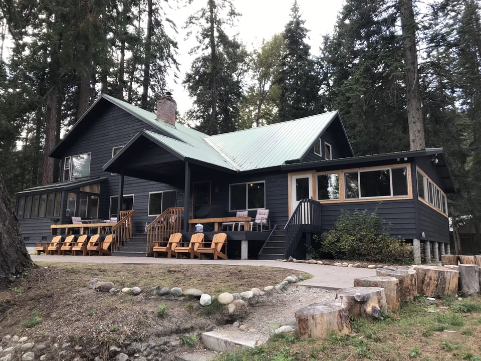 Face the Wenatchee River in your choice of 12 Adirondack Chairs while you BBQ.