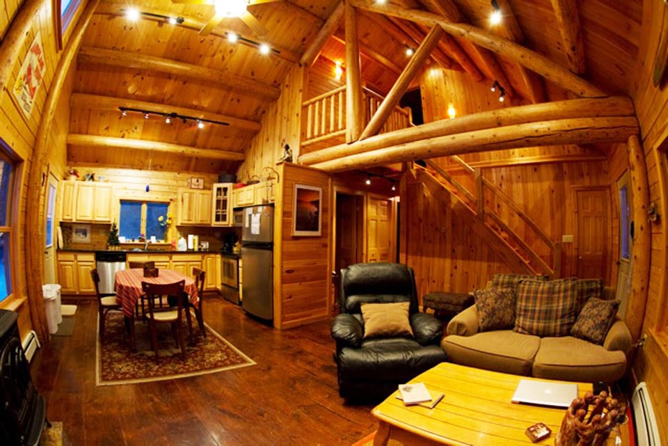 Overall shot of great room from below.