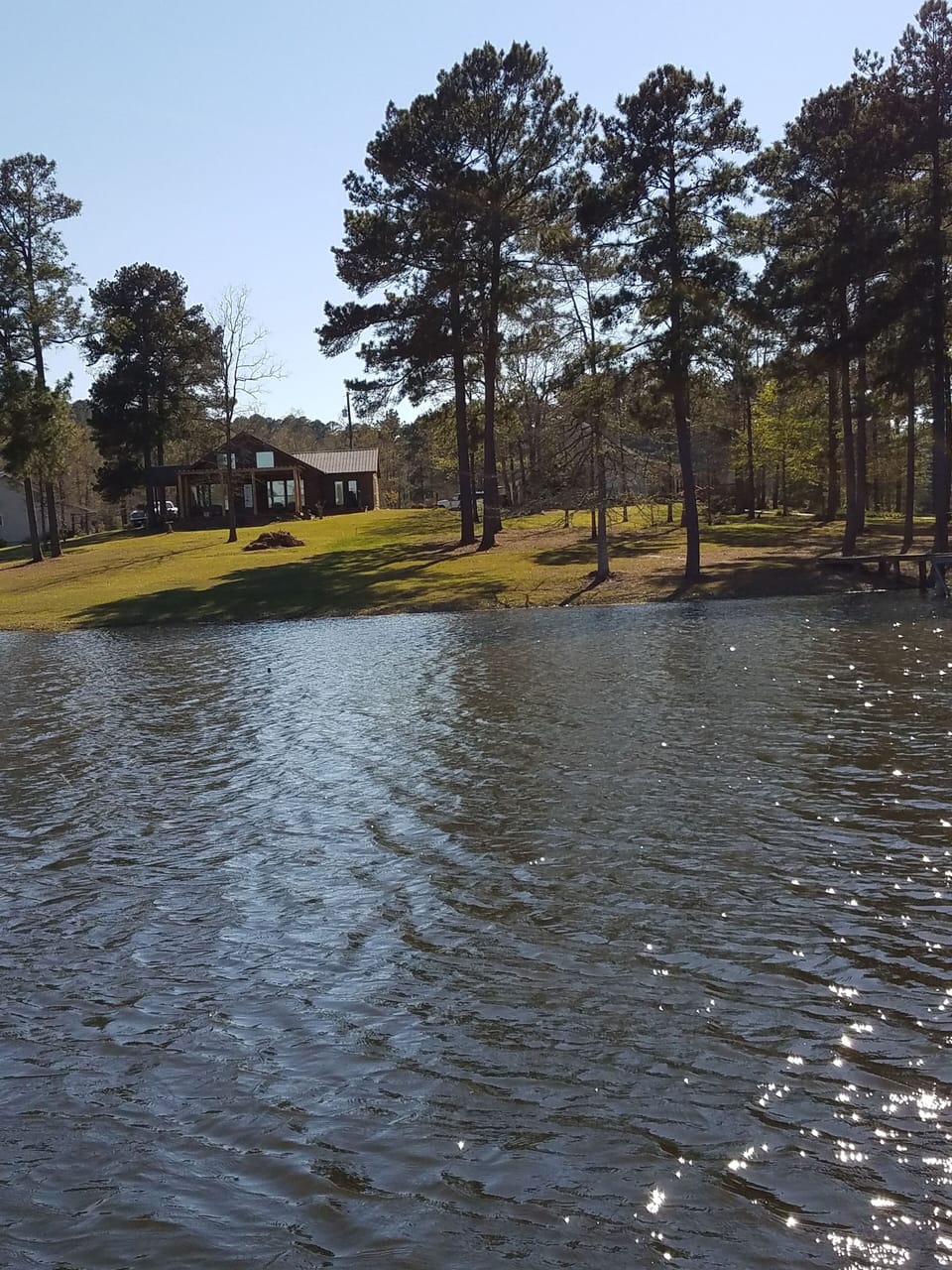 A view of our home from the cove.