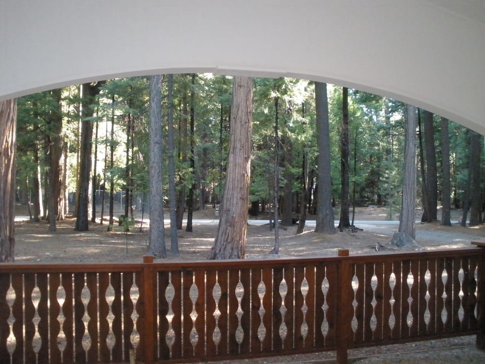 View towards front from covered parking area