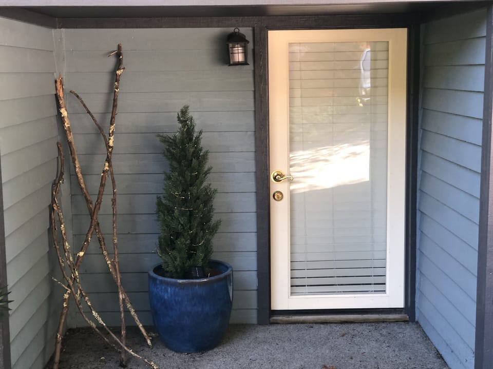 Front Door leading to bottom half of house 