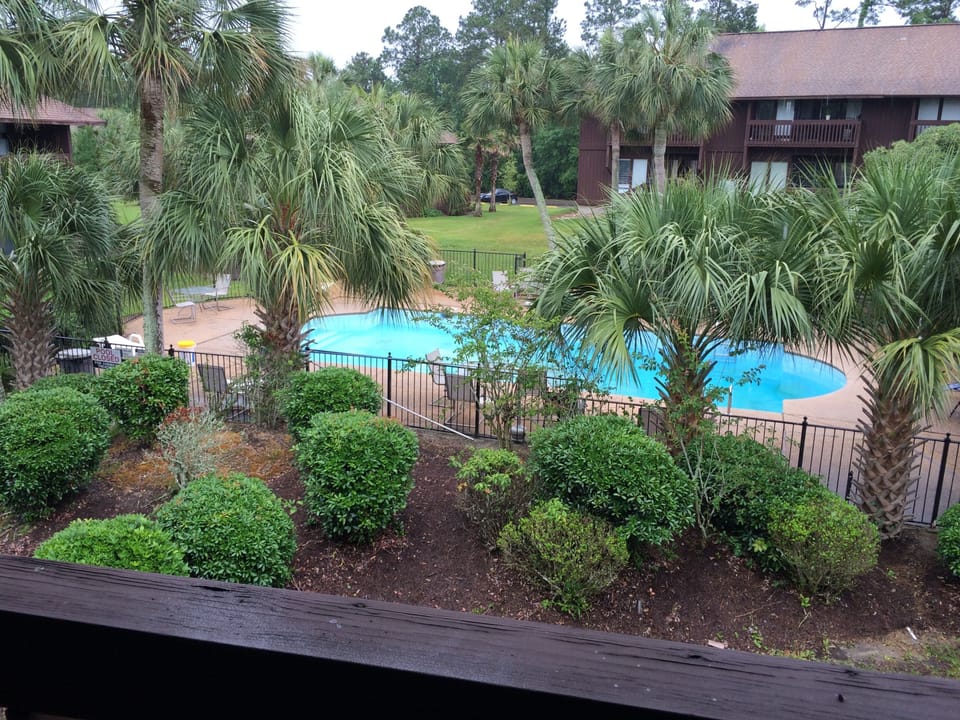 Balcony Overlooking Pool
