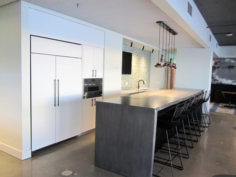 Vertex Lounge with water views on floor 25 of SE tower.  Stop 