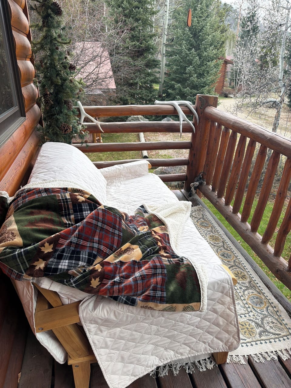 Balcony. The perfect spot to take in Mt. Baldy