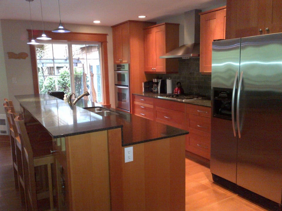 Chef-designed kitchen, all stainless Kitchen Aid appliances