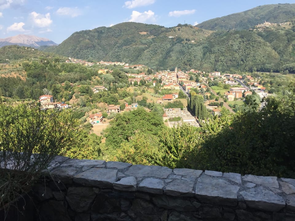 Town of Borgo a Mozzano, seen from terrace