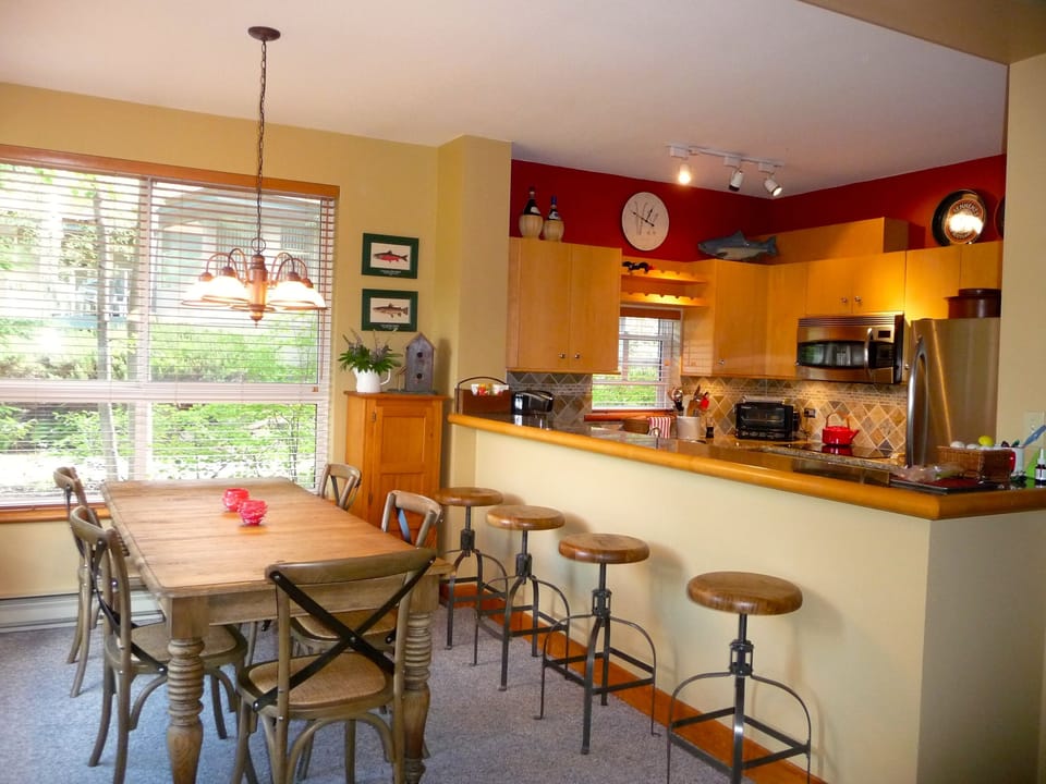 Dining room, comfortably seats six.