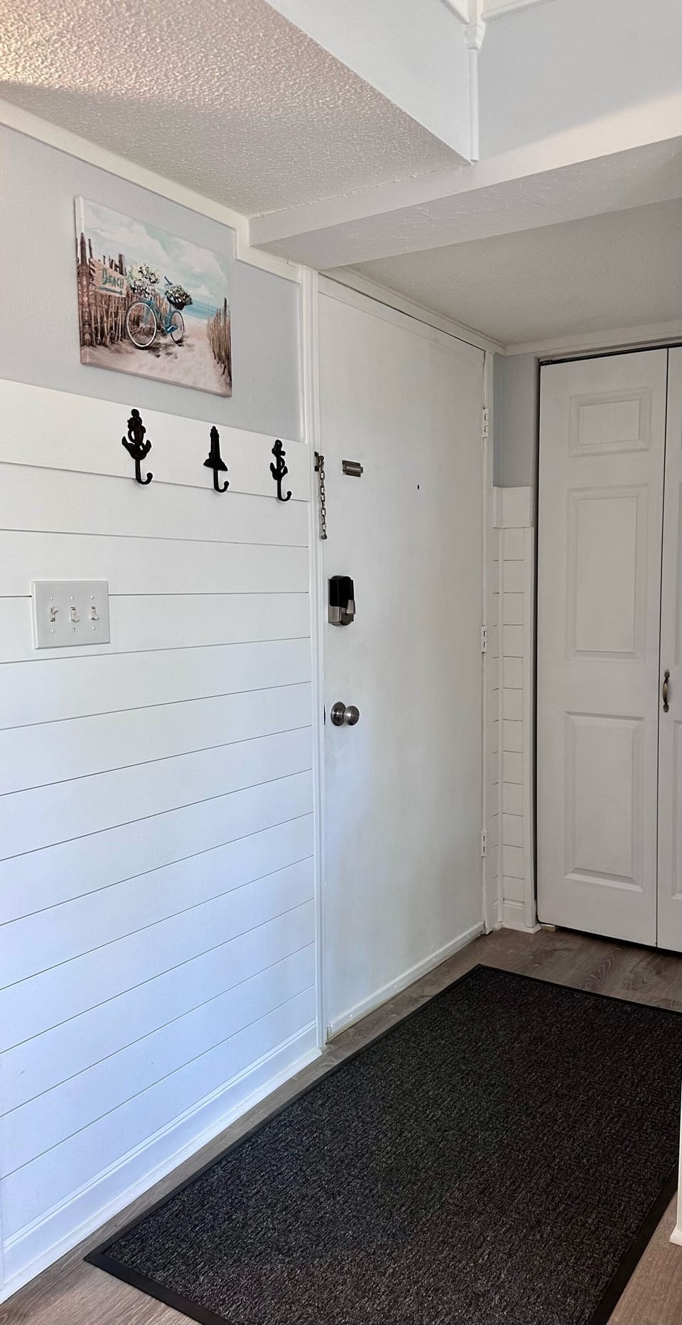 Brand New Shiplap Entrance with hooks