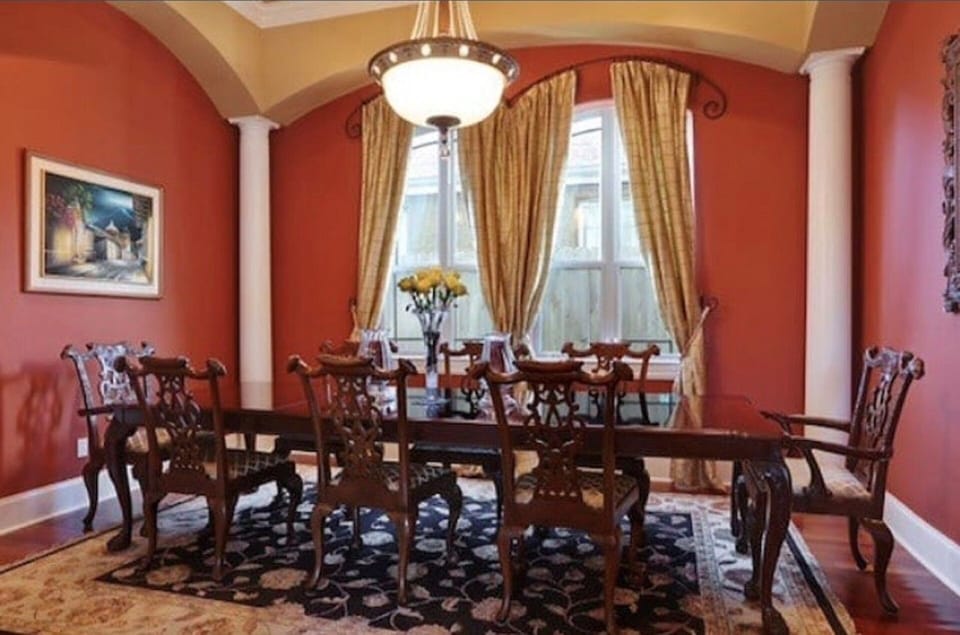 Formal Dining room, mahogany table and chairs