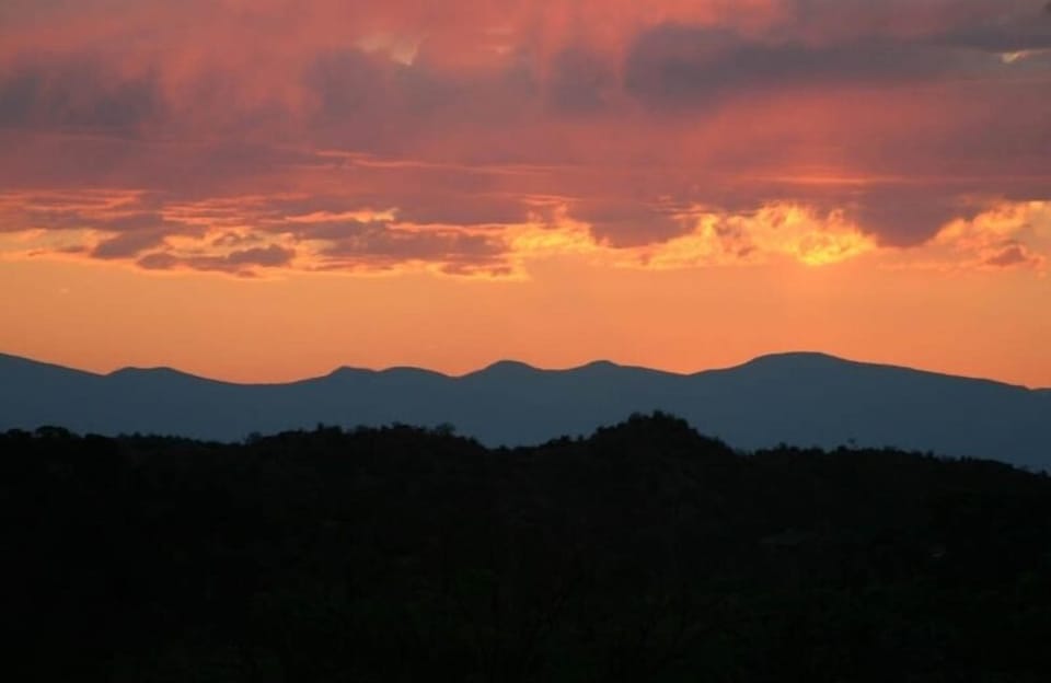 The view! This spectacular sunset photo was taken from the front of the house.