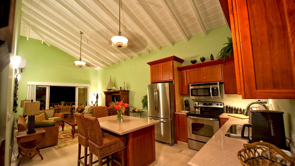 The gourmet kitchen has everything you need to cook breakfast to dinner.