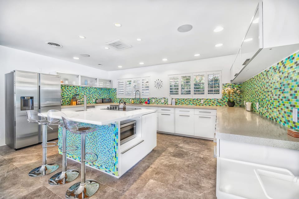 open kitchen with space to entertain
