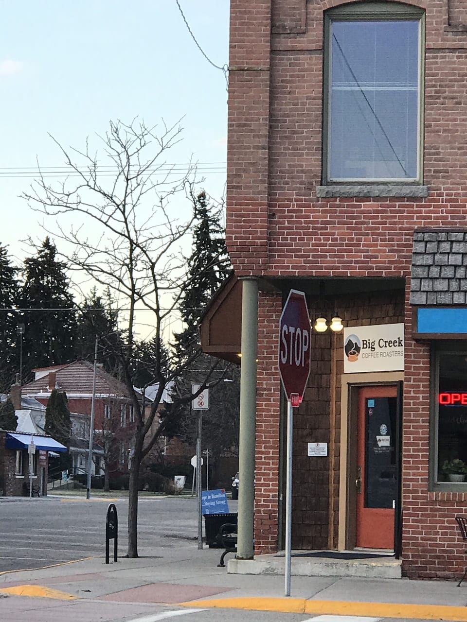 We are this close to Big Creek Coffee & Main Street!