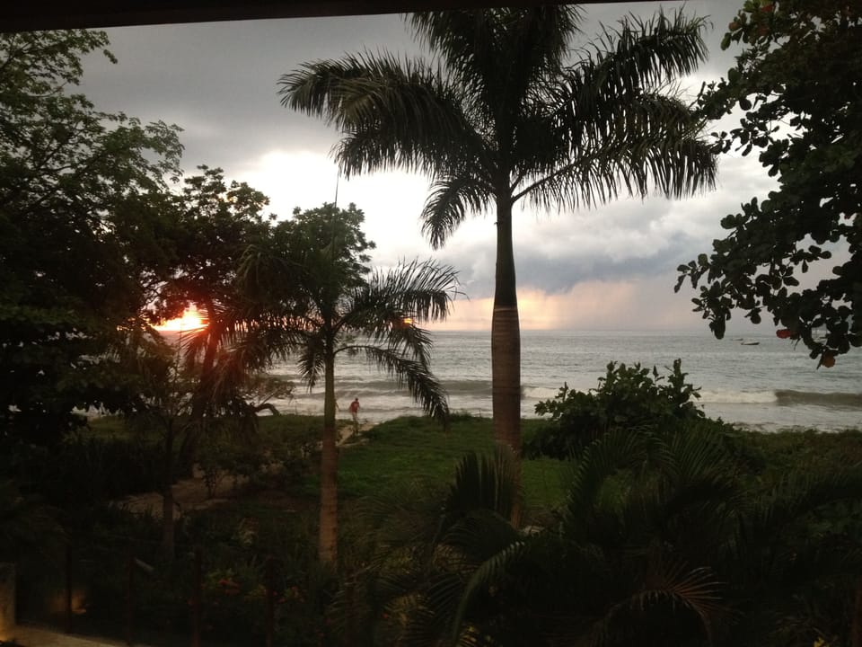 view of sunset from master bedroom.