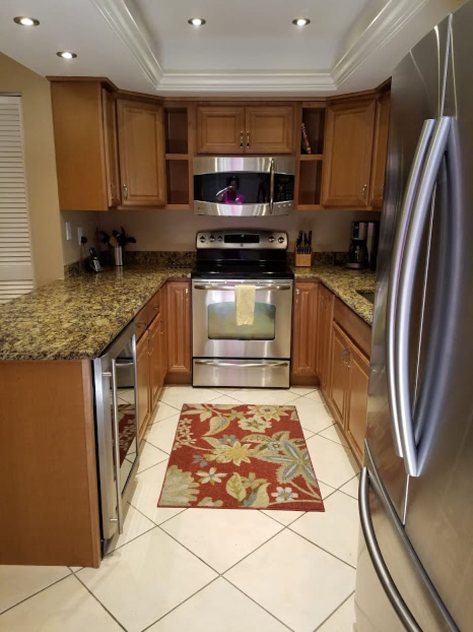Kitchen with wine cooler