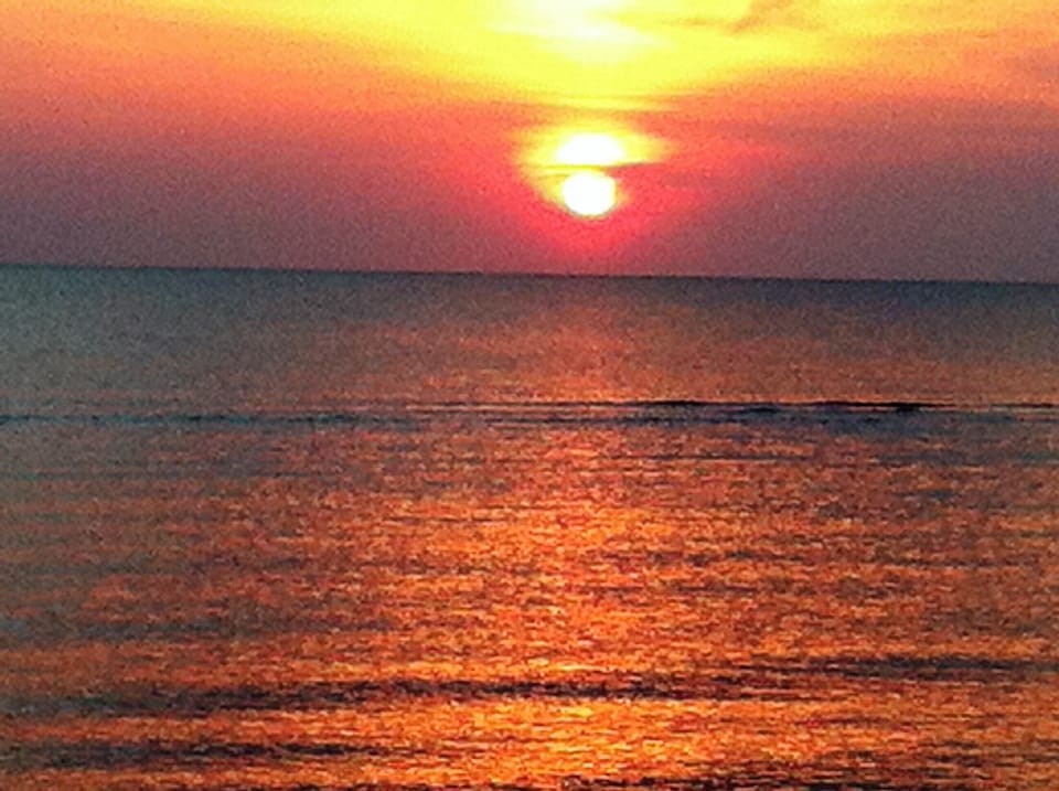 sunset from the deck