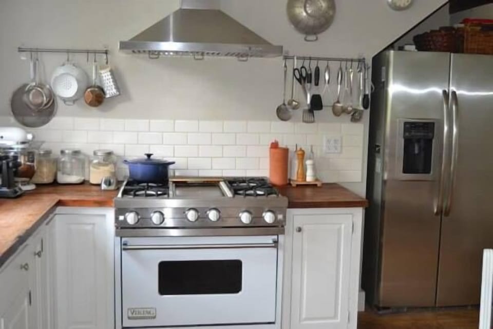 Viking range in kitchen