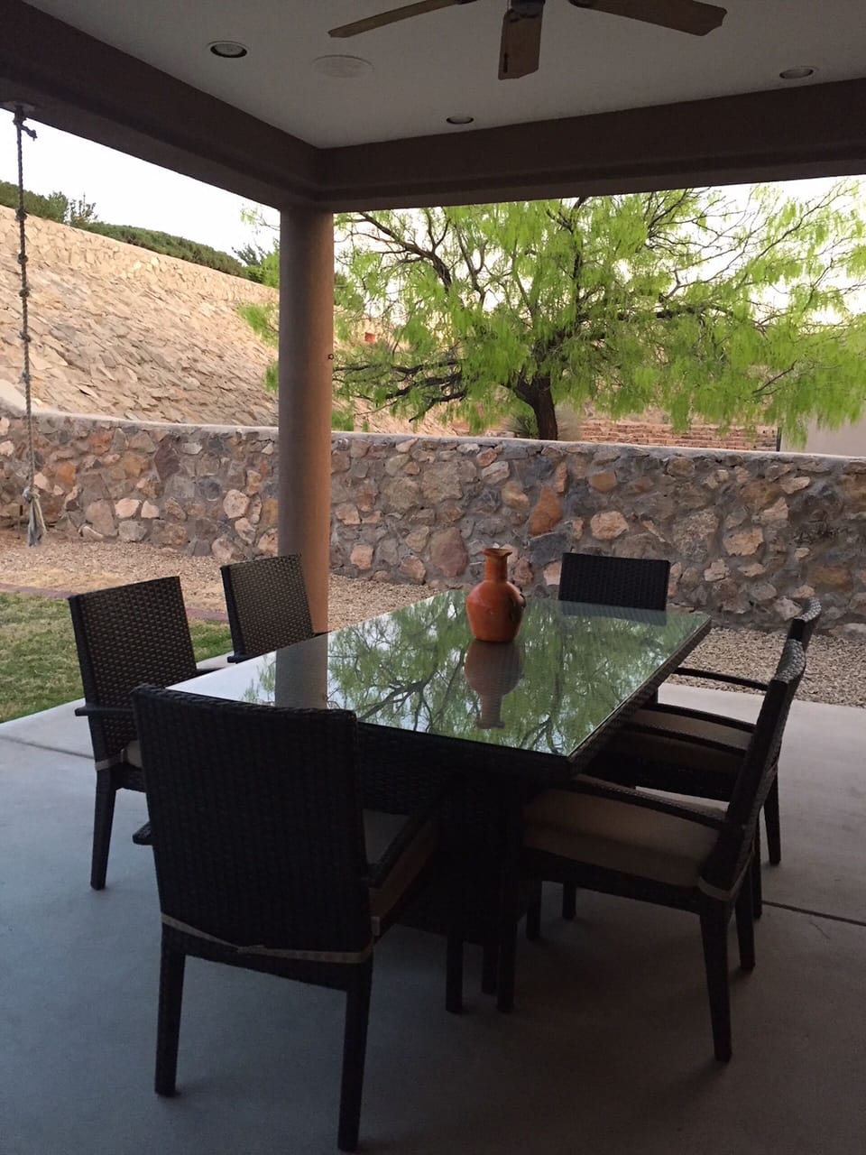 Back patio - nice and cool for an evening gathering!