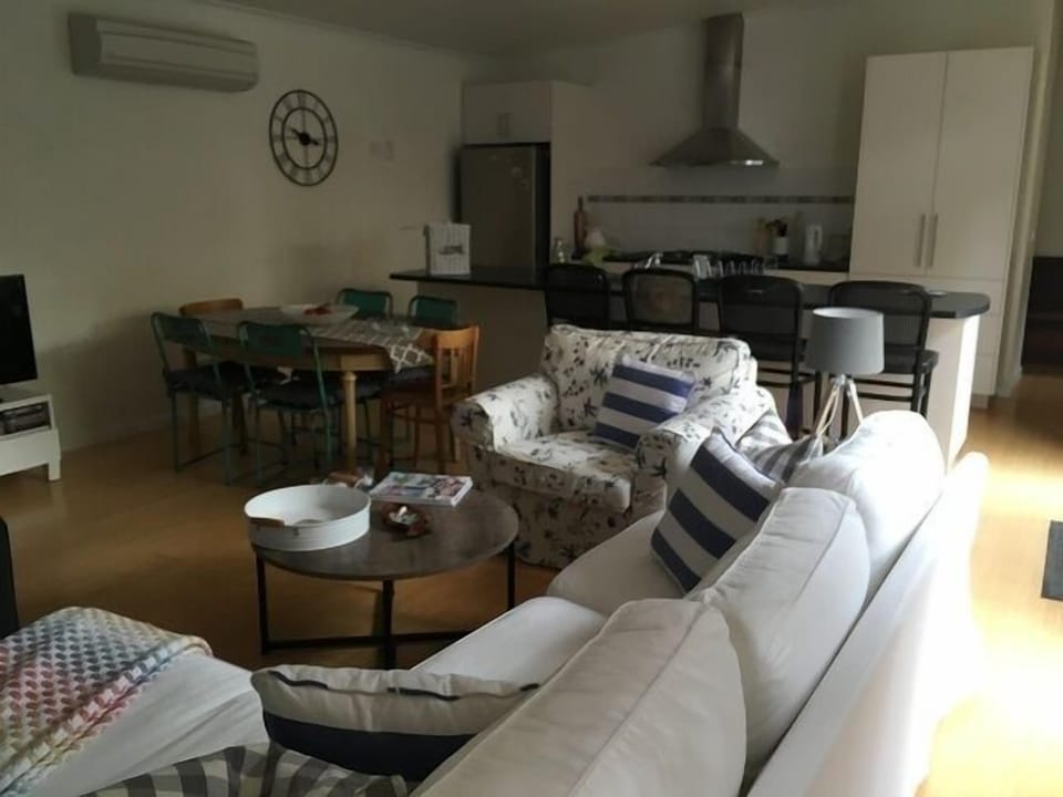 Living, dining and kitchen
