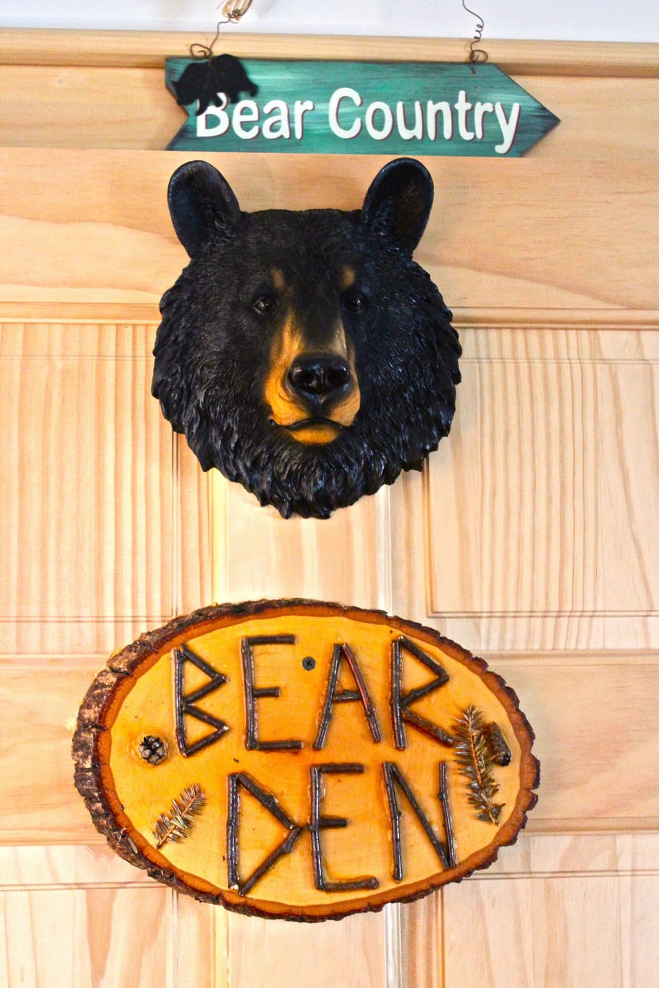 "Bear Den" guest room 

