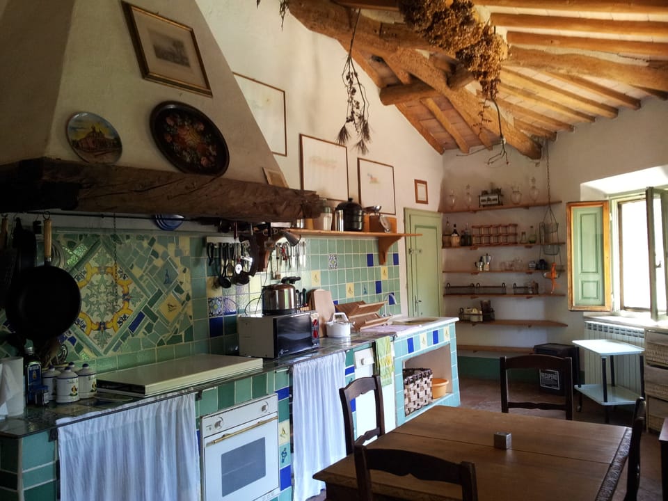 the kitchen
