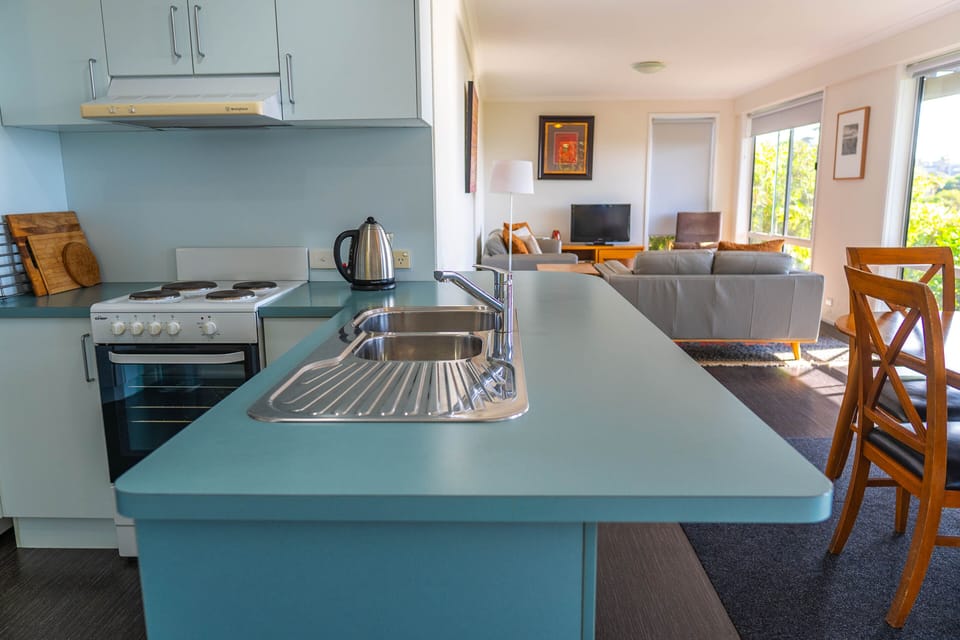 Open plan kitchen dining and living area