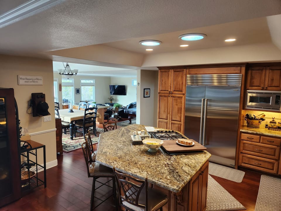 View from kitchen entrance toward living room