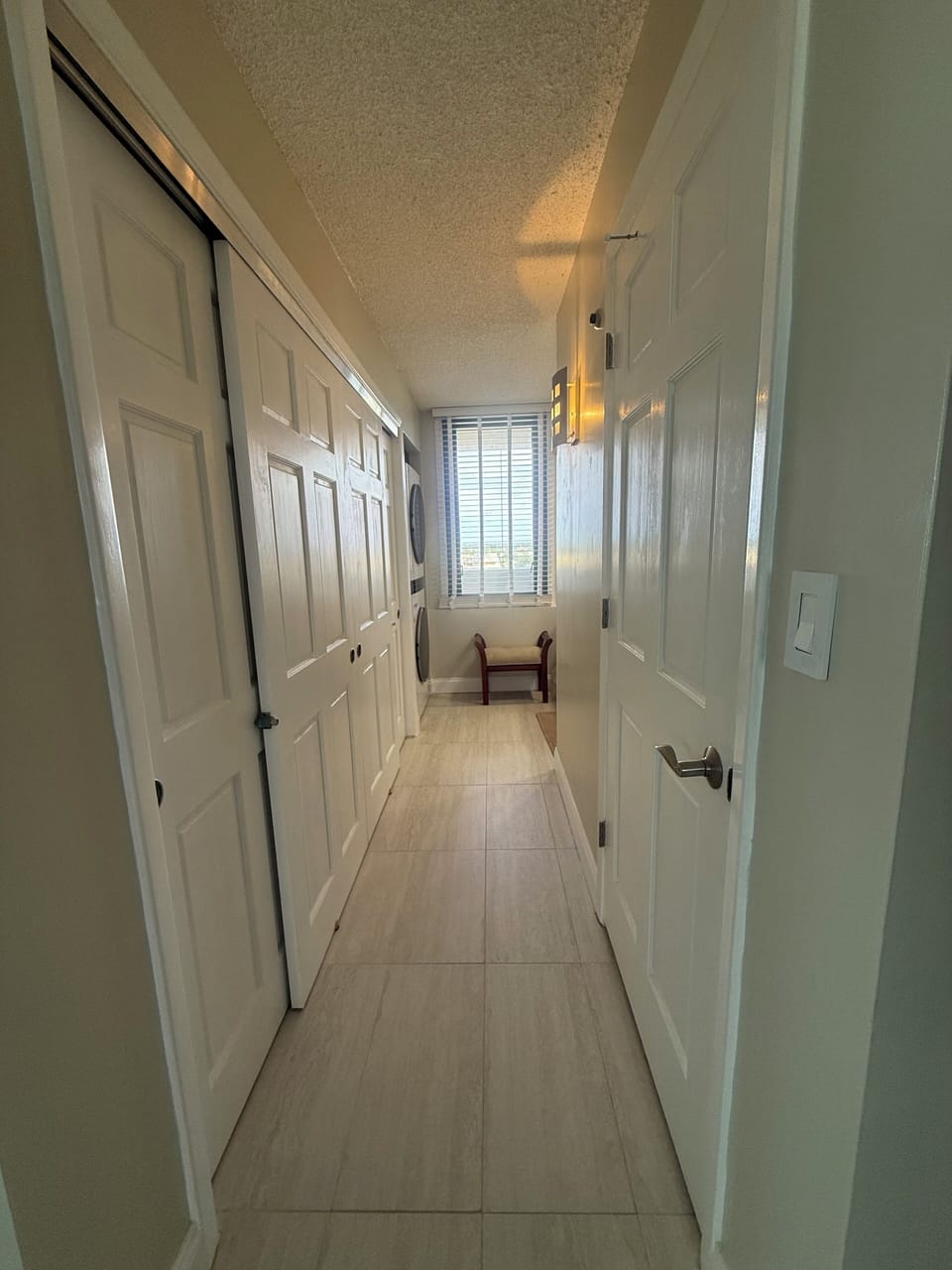Hallway to Laundry and Master Bath Vanity