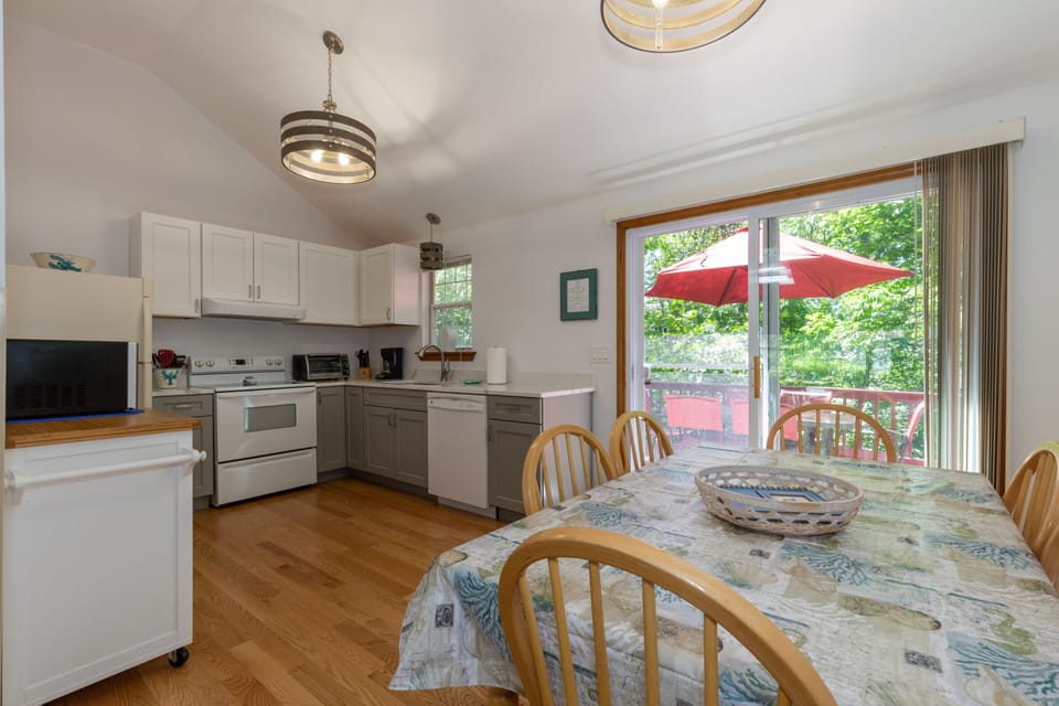 Kitchen leads out to the Large Deck