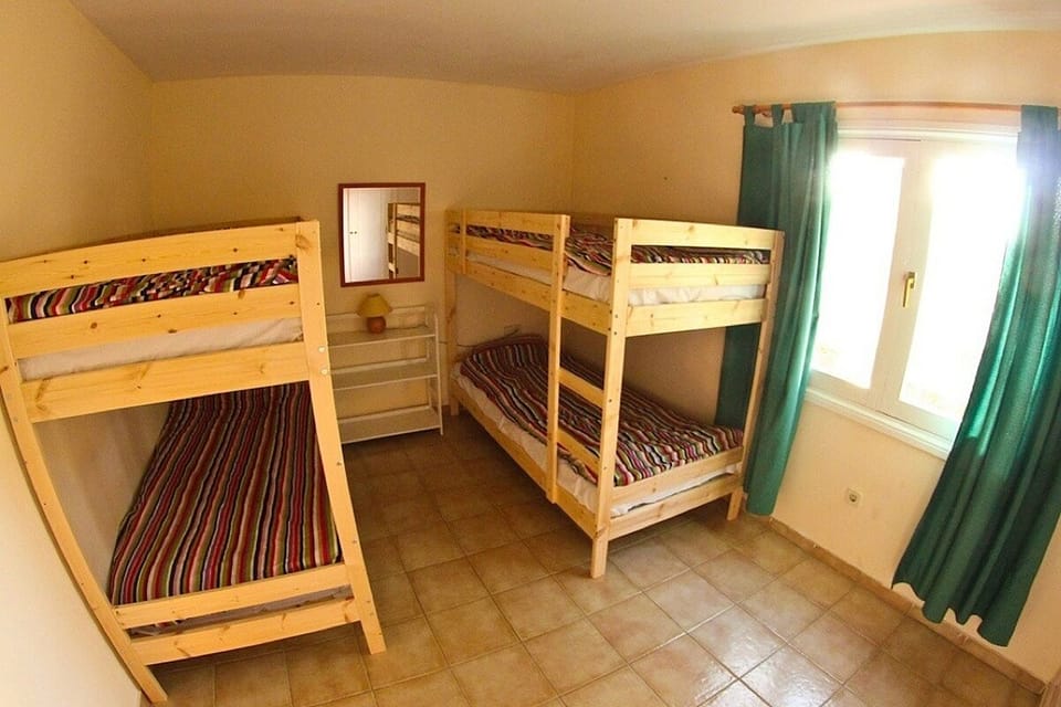 Room 2 on ground floor with 2 bunk beds