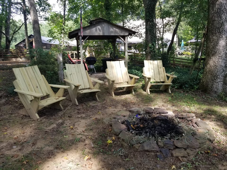 fire pit and grill area