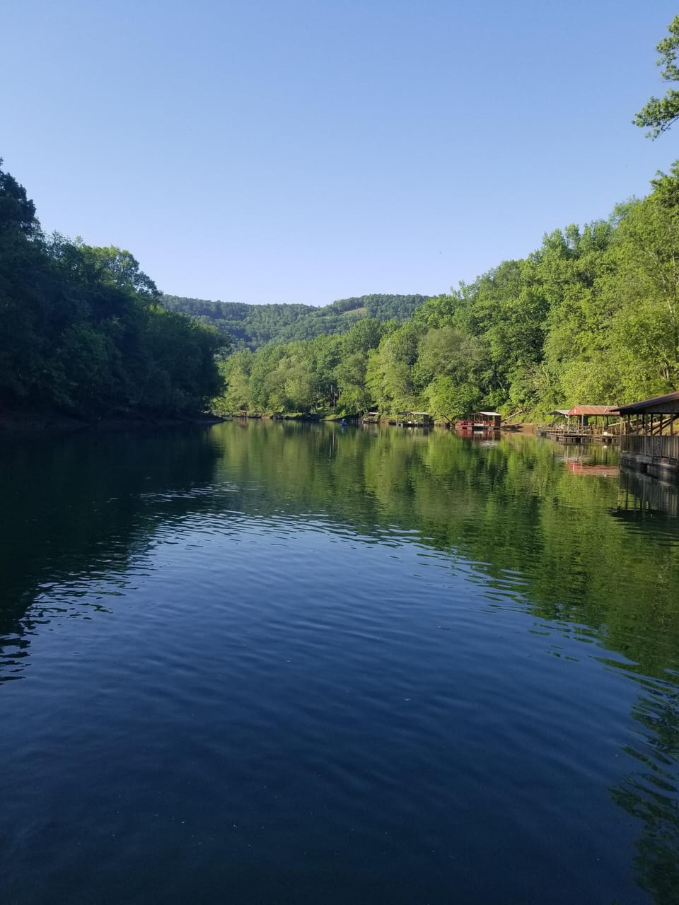 down river