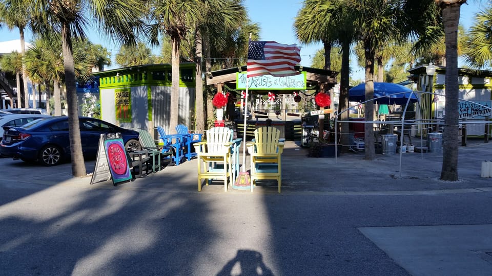 Artists' kiosks at Town Center