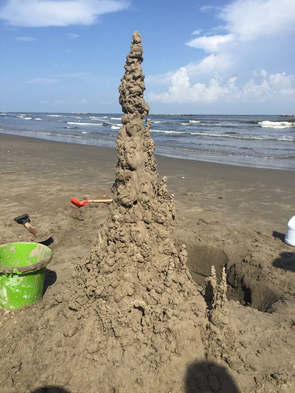 sand castle on the beach
