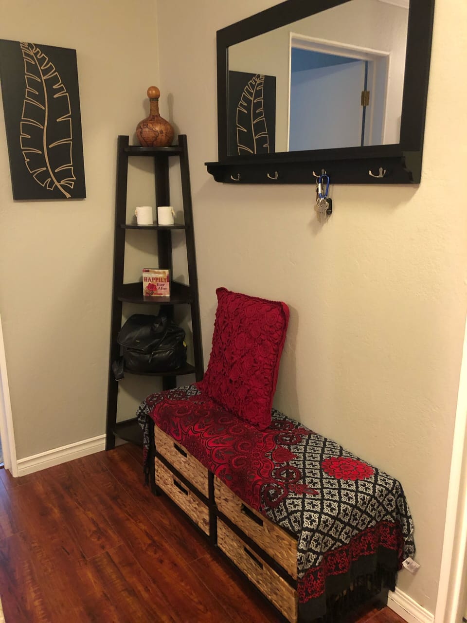 Hallway inside suite front door